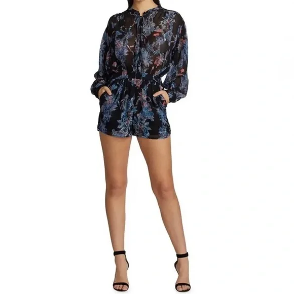 NEW IRO REVOLVE BLACK PRINTED ROMPER - Picture 9 of 10